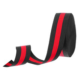 PATIKIL 1-5/8 Black Red Striped Grosgrain Ribbon, 25 Yard Polyester Fabric Stripe Craft Ribbon Double Faced Design for Bow Gift