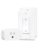 DEWENWILS Remote Control Outlet, Magnetic Wireless Light Switch, 100FT Decorator Rocker Wall Switch, Remote Outlet forLamps, Fan