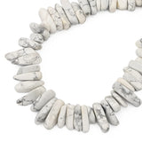 BEADIA Natural White Howlite Irregular Teardrop Stone Beads 0.4-1.2 Loose Semi Gemstone Beads for Jewelry Making 15 Inch/Strand