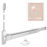 IRONWALLS Surface Vertical Rod Exit Device, 32in Commercial Door Push Bar Panic Device with Single Point Top Latching, Stainless