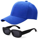 Selloria Unisex Cotton Cap And Sunglass For Unisex Outdoor And All Activities |Free Size With Adjustable Metal Buckle |Sun Prote