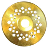 2.5 RD. Perforated Solid Brass Vase Cap for Lamp Fixtures & Other Crafts
