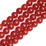 GEM-Inside Carnelian Red Agate Gemstone Loose Beads Natural 10mm Round Crystal Energy Stone Power for Jewelry Making 15 Inches