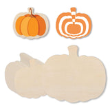 12PCS Large Wooden Pumpkin Cutouts 11inch Unfinished Wooden Pumpkin Craft for Thanksgiving Halloween Fall Party DIY Craft Decora