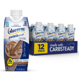 Glucerna Protein Smart Shake, Diabetic Drink to Support Blood Sugar Management, 30g Protein, 150 Calories, Chocolate, 11-fl-oz B