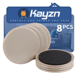 Furniture Sliders for Carpet, 8 Pcs 7 Round Furniture Moving Sliders, Heavy-Duty Furniture Movers - Reusable Carpet Sliders, Mov