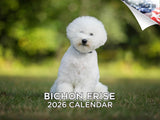 2025 2026 Bichon Frise Calendar - Dog Breed Monthly Wall Calendar - 12 x 18 Open - Thick No-Bleed Paper - Giftable - Academic Te