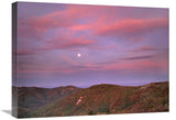 Moon Over Blue Ridge Range And Lost Cove Cliffs, Blue Ridge Parkway, North Carolina-Canvas Art-24X18