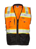ML Kishigo Mens Class 2 High Visibility Premium Black Series Surveyors Vest Orange/Black, 3XL, Model Number S5000