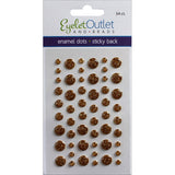 Eyelet Outlet AdhesiveBack Enamel Dots 54/PkgGlitter Gold