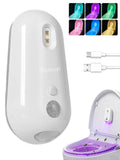 Self Cleaning UV Toilet Sanitizer and Night Light, MotionActivated, USB Rechargeable, Night Light Toliet, AdhesiveMounted for