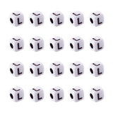 FASHEWELRY 640Pcs Cube White Acrylic Letter Beads 5x5x5mm Letter L Alphabet Beads for DIY Bracelet Necklace Jewelry Making