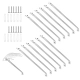 Innconee 12 Pcs 16in Support Brackets for Shelving Wire Shelf Closet Shelf Bracket with Anchors and Pins for Installation Wire S
