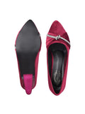 Shoetopia Women & Girls Rhinestone Decor Pointed Toe Stylish Pumps/Monika/Cherry/Uk7-Eu40,Cherry,7,B0BPC95XNG