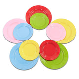 POSATE 60PCS Colorful Disposable Plastic Plates, Heavy Duty Plates for Wedding/Party, 30PCS Dinner Plates 10.25 and 30PCS Desser