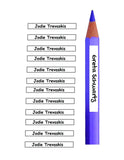 Homestia Personalized/Custom Name Adhesive Labels To Mark Objects, Pencils, Pens, Etc. Measure 4,5 X 0,6 Cm For Kids Set Of 16