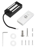 QWORK Electric Magnetic Lock, 60kg 130LBs Holding Force Electric Magnetic Lock for Door Access Control System Electromagnet Fail