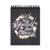 Vprint Help Yourself Then Others Spiral Wiro Unruled Blank Pages Notebook Diary Journal Drawing Book Potrait A4 (Size 8X11)