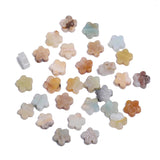 Songxi 60pcs 6mm Colorful Amazonite Plum Blossom Natural Stone Beads for Jewelry Making, Smooth Loose Flower Shape Gemstone Bead