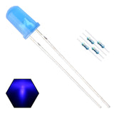 EDGELEC 100pcs 5mm Blue Blinking Diffused LED Diodes 1.5Hz Flash (Single Color Flashing) Round Lens 29mm Lead DC 3V Blink Bulb L