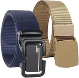 Tpm Tactical Military Belt, Nylon Web Belt With QuickRelease Metal Buckle, Navy Blue And Khaki, Heavy Duty Canvas, Adjustable