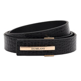Da Milano Press Pin Leather Belt For Women Black (Size 75 Cm) (271625Ol)