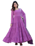 Wedani Georgette Sequins Work Anarkali Kurta Set For Women Light Purple,LIGHT PURPLE,L