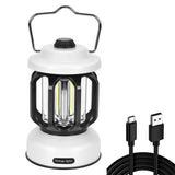 Camping Lantern Rechargeable, 360 Brightness Dimmable Retro Camping Light, Hanging Vintage Camping Lamp Outdoor Tent Light for P