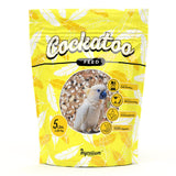 Mycelium Organic Cockatoo Bird Seed (5 LB Bag) | High-Protein Bird Food with Seeds, Pellets & Kibble | Supports Feather Health,