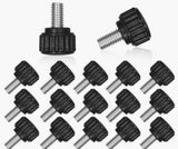 Vesslam 30 Pcs M4 x 10 mm Threaded Knurled Thumbscrew, Monitor Screws Vesa Mount Screws Carbon Steel Clamping Knobs Grip Thumb S