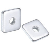 uxcell 100Pcs M5x15mmx3mm Square Nuts, Carbon Steel Zinc Plated Coarse Thread Square Nuts Fasteners for Home Repairs and Profess