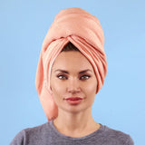 Sleeke Sleeke Microfiber Hair Drying Towel - Pink, Quick Drying Hair Towel, Reduces frizz, Super Absorbent