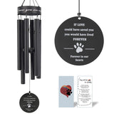 Pet Memorial Wind Chime, 30 Inches Paw Print Pet Remembrance Gift to Honor and Remember a Dog, Cat, or Other Pet, Premium Metal