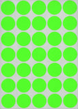 MACO Neon Green Round Color Coding Labels, 3/4 Inches in Diameter, 1000 Per Box (MR121210)