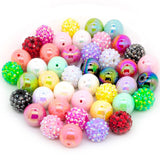 Colorful Rhinestone Beads Round Spacer Beads for Jewelry Bracelet Necklace Pen Bag Chain Making Crafts Supplies (16mm Mix Colors