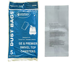 EnviroCare Replacement Vacuum Cleaner Dust Bags made to fit GE, Premier, Whirlwind, Everclean Swivel Top Canisters 5 Bags