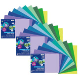 Tru-Ray Construction Paper, Cool Assorted, 12 x 18, 50 Sheets Per Pack, 3 Packs