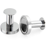 Mavoro Strong Magnetic Hooks for Hanging Coats and Bags. Set of 2 Chrome Magnet Hooks Heavy Duty Magnets, Neodymium 52 Rare Eart