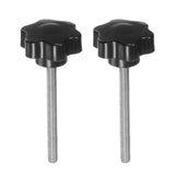 HARFINGTON 2pcs Star Knobs M8 x 90mm 304 Stainless Steel Threaded Stud 46mm Plastic 6-Star Head Hand Tightening Thumb Screw Clam