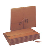 Smead Wallet, 51/4 Expansion, Flap With Cloth Tie Closure, Letter Size, Redrope, 10 Per Box (71073)