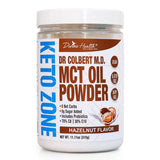 Divine Health Dr. Colbert, MD MCT Oil Powder | Hazelnut Flavor Recommended in Keto Zone Diet Book | Coffee Creamer | 70% C8 30%