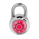 HZSY Combination Padlock 1 Pack, Fixed Dial Combination Padlock with Different Combinations, 2 in. Wide. Red Turntable, Lock for