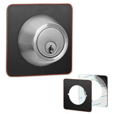 MOSECYOU Door Knob Plates Square Version, Oil Rubbed Bronze, Door Lock Spacer Shim Backplate Reinforcement Plate, Scar Plates fo