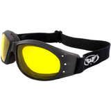 Global Vision Eliminator Dirt Bike Padded Motorcycle Riding Goggles for Men and Women (Black Frame/Smoke Lens) (Black Frame/Yell