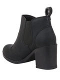 Shoetopia Girls Black Pull On Solid Mid Top Heeled Boots-Eu40,Black,7,B09MC37DKZ