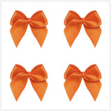 VIVIQUEN 50pcs Mini Satin Ribbon Bows Ribbon Flowers 25mm x 26mm Appliques DIY Craft for Sewing, Scrapbooking, Wedding, Gift (Or