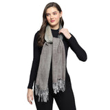 Monte Carlo Womens Self Design Grey Stoles_224Stl4305028