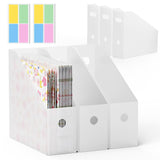 6PCS Scrapbook Paper Storage, Foldable Scrapbook Paper Holder with 2 Pieces Sticky Index Tabs for 12x12 Paper Storage Organizer,