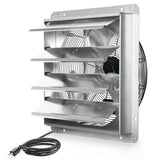 KEN BROWN 18 Inch Shutter Exhaust Fan, 2450CFM High Speed Wall Mounted Vent Fan with 1.65m Power Cord, Ideal for Garage, Attic,