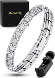 MagnetRX Women's Ultra Strength Magnetic Bracelet - Effective Titanium Magnetic Bracelets for Women - Adjustable Bracelet Length